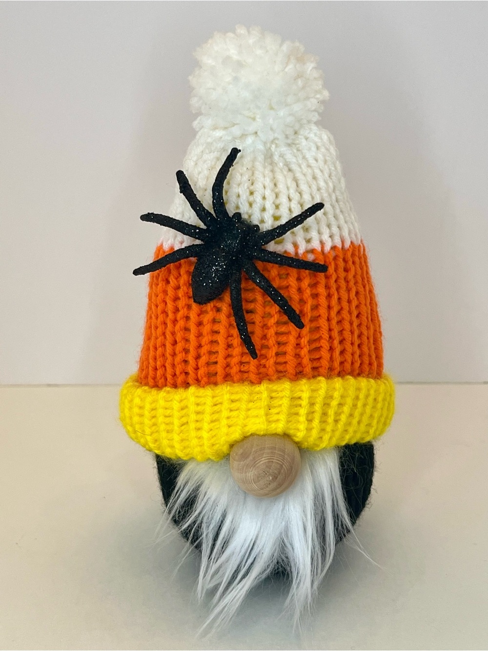 Halloween Spider Candy Corn Gnome | Handmade Fall Décor | Spooky Autumn Décor - Picture 2 of 6
